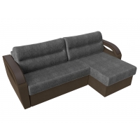 Угловой диван Форсайт (рогожка серый коричневый)  - Изображение 3